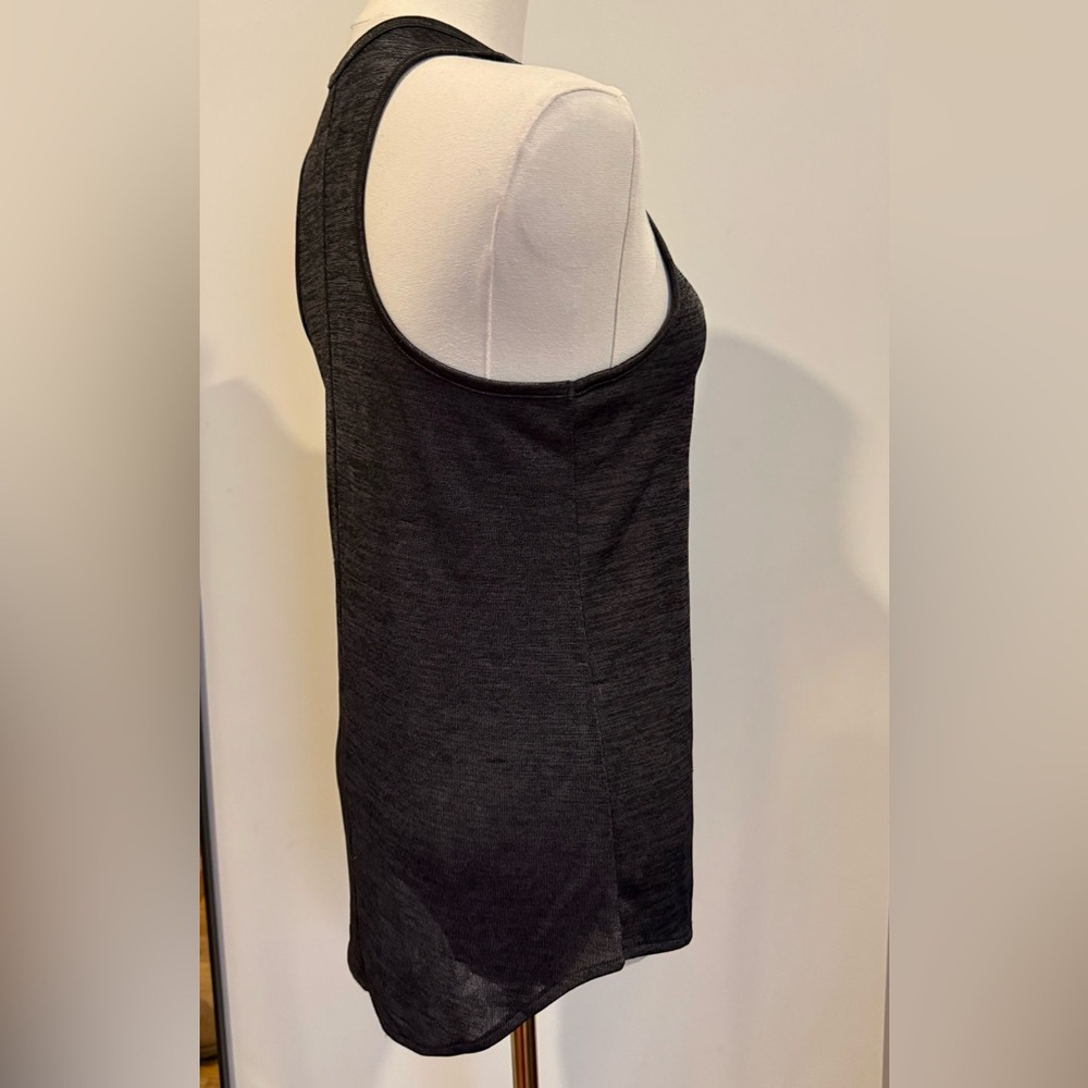 rag & bone Metallic Charcoal Racer Back Top - Picture 4 of 7